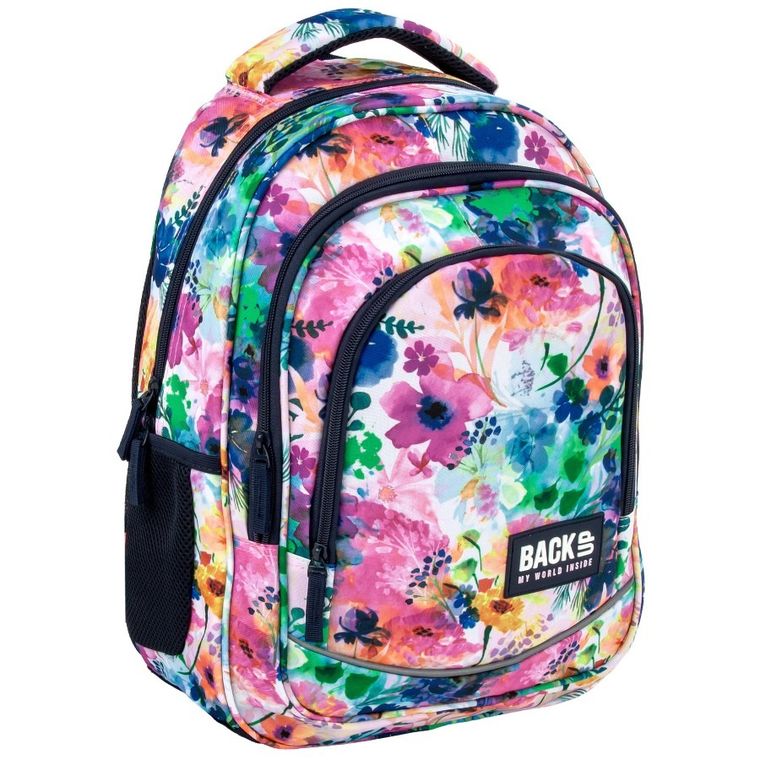 BackUp, plecak szkolny, 3-komorowy, Wiosenny