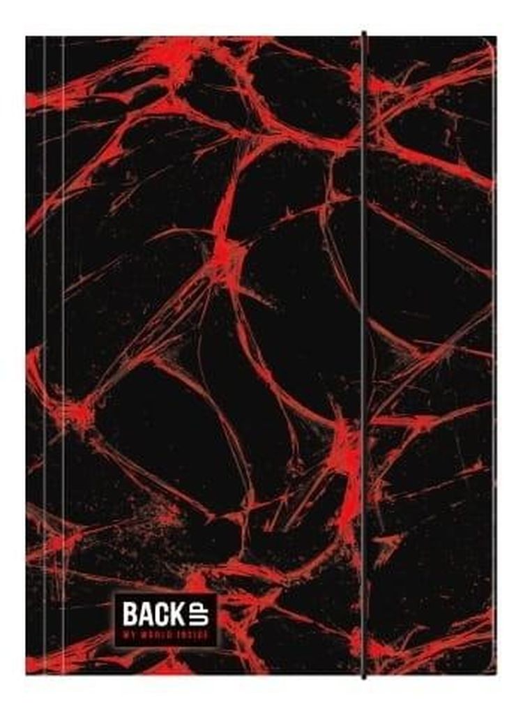BackUp, teczka z gumką, A4, czerwona, 1 szt.