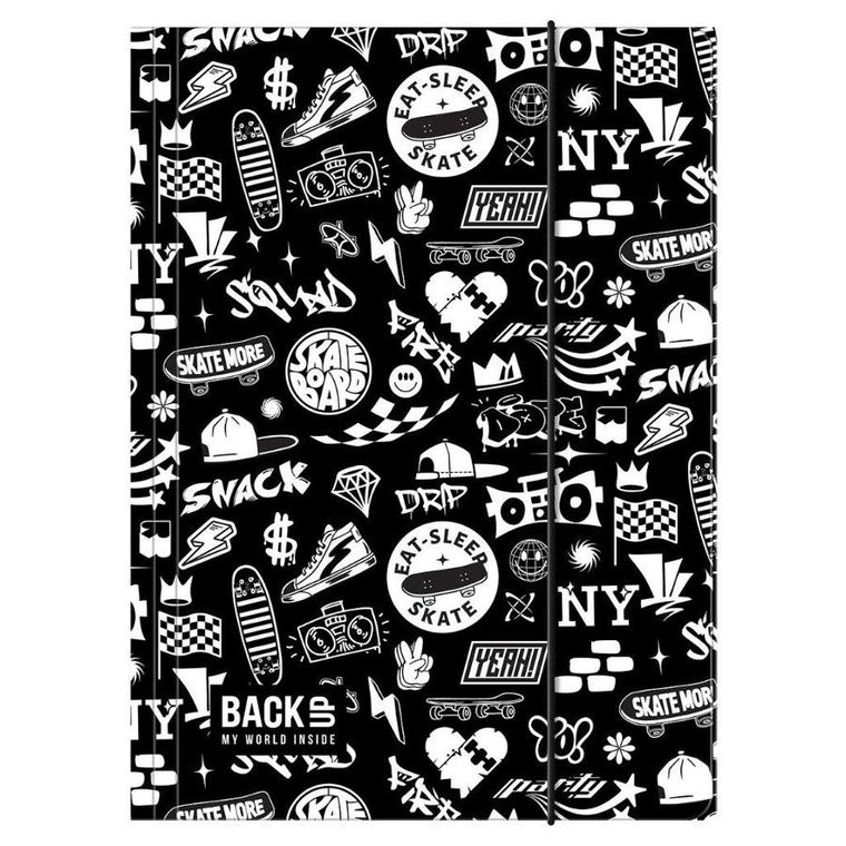 BackUp, teczka z gumką, A4, Streetwear Skate, 1 szt.