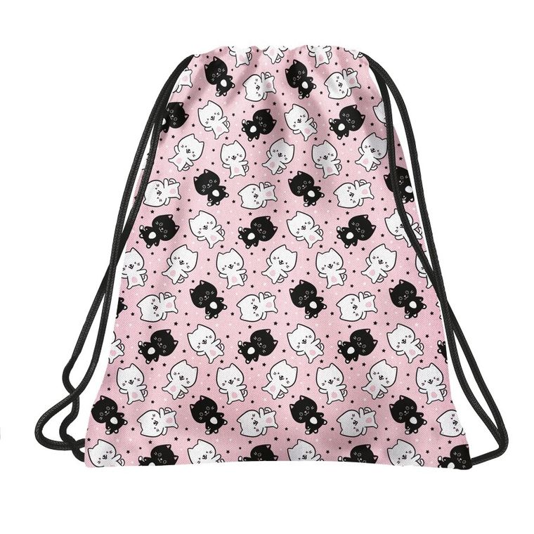 BackUp, worek sportowy, Kotki Róż