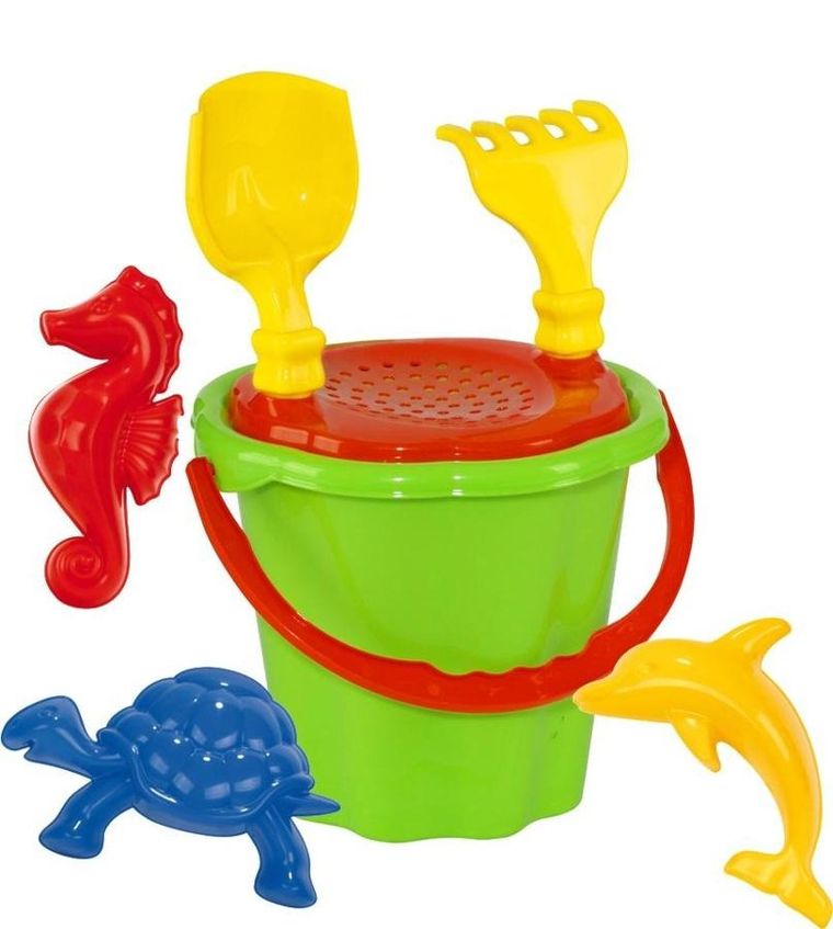 Baczek, duże wiaderko z akcesoriami do piasku