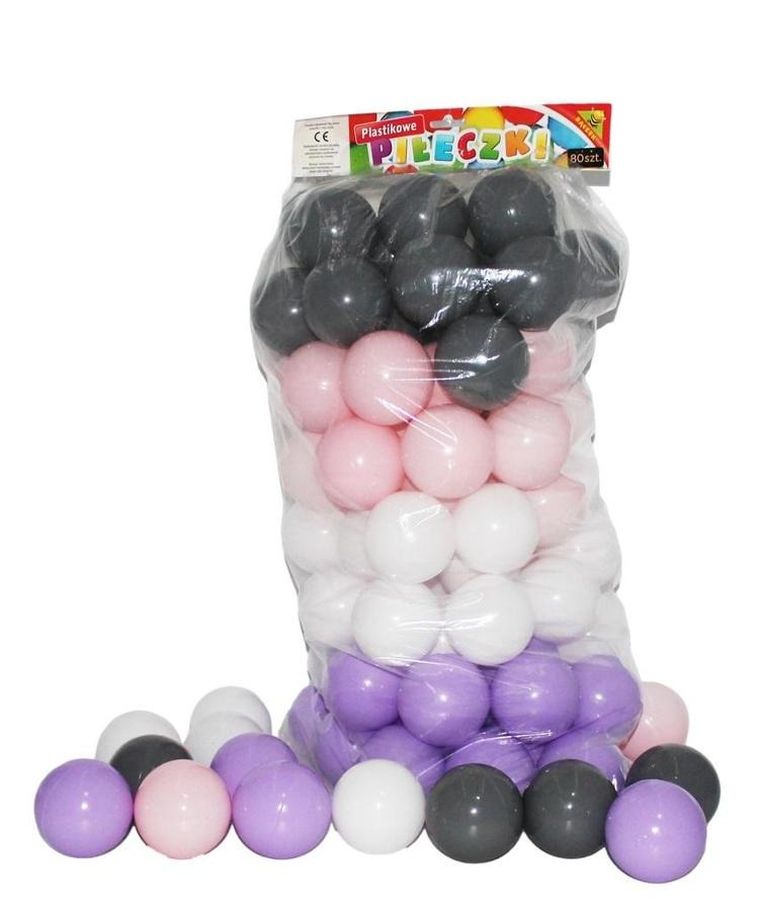 Bączek, piłeczki basenowe, 70 mm, 80 szt.