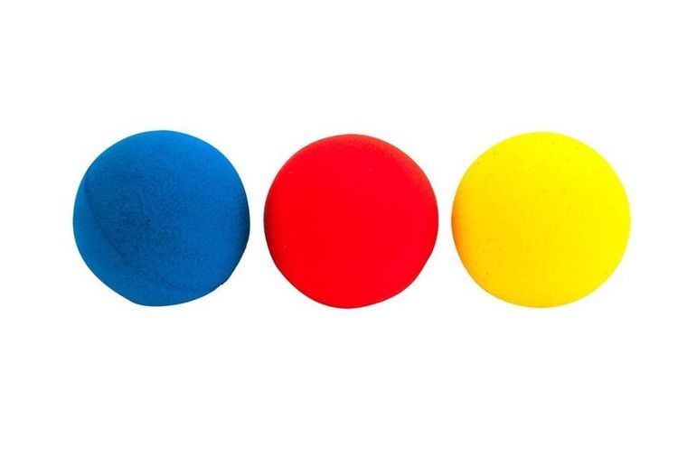 Baczek, piłki z gąbki, 7 cm, 3 szt.