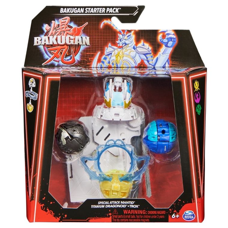 Bakugan 3.0, Special Attack, Mantid, Titanium Dragonoid i Trox, zestaw startowy