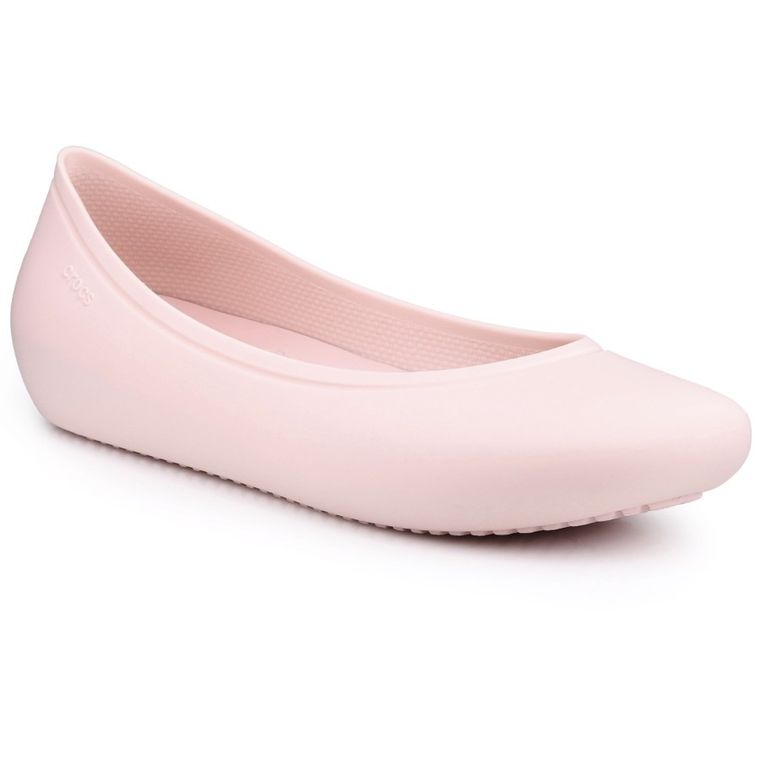 Baleriny damskie, różowe, Crocs Brooklyn Flat