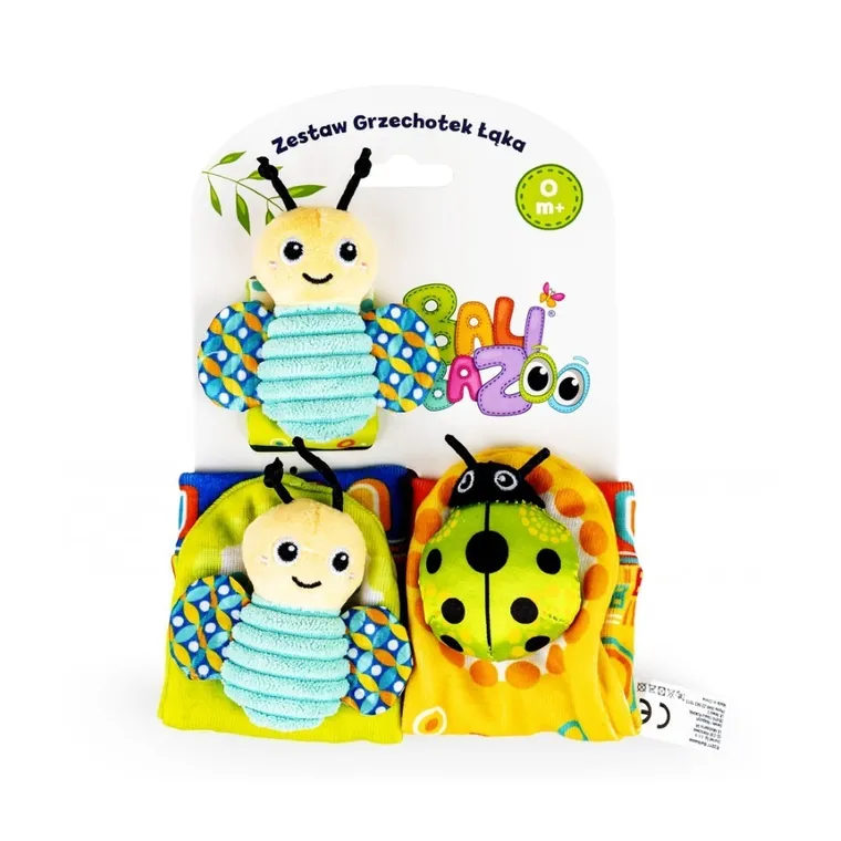 Balibazoo, Łąka, zestaw niemowlęcy: skarpetki i grzechotka na rączkę
