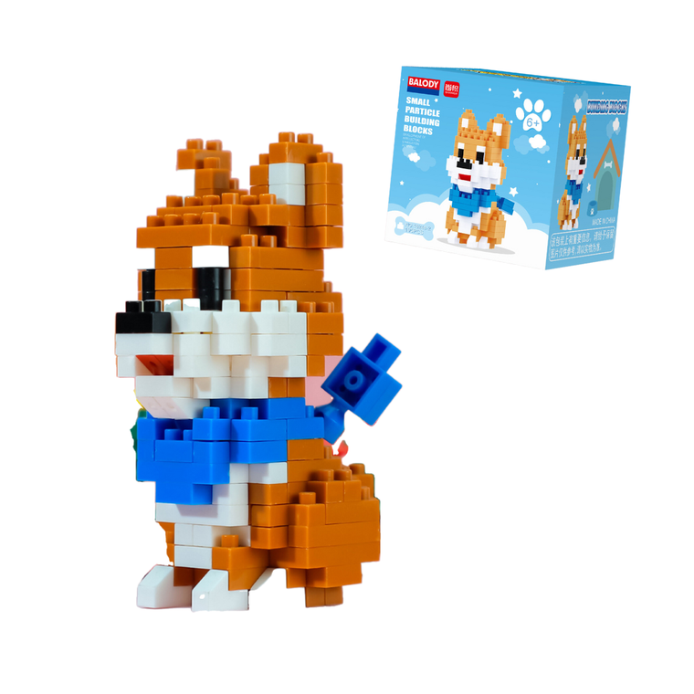 Balody, Piesek mini Corgi, klocki konstrukcyjne, 195 elementów