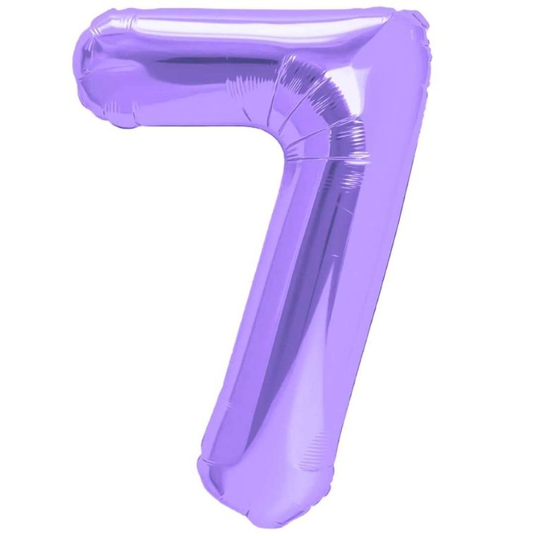 Balon foliowy, cyfra 7, fioletowy, 100 cm