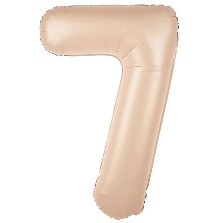 Balon foliowy, cyfra 7, karmelowy, 100 cm