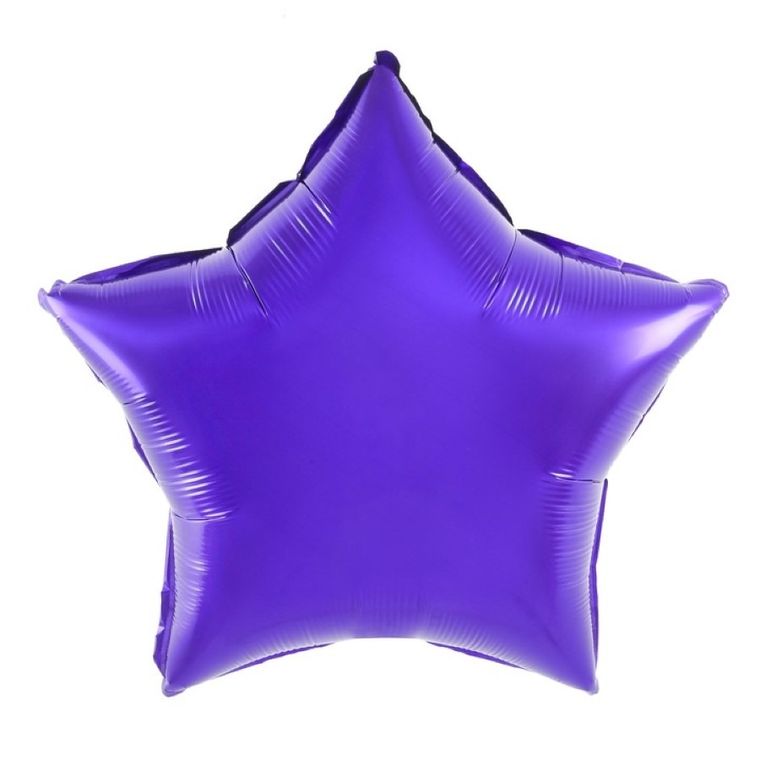 Balon foliowy, gwiazdka, fioletowa, 45 cm