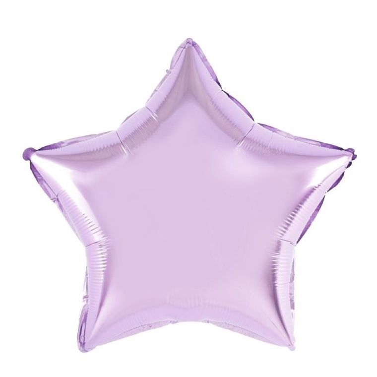 Balon foliowy, gwiazdka, jasny fiolet, 45 cm
