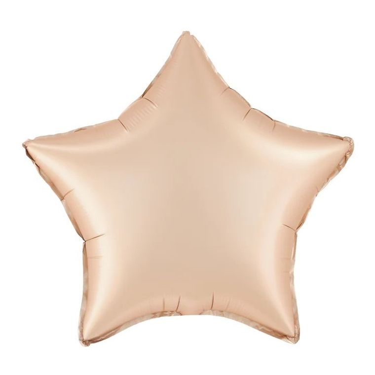 Balon foliowy, gwiazdka, karmelowy
