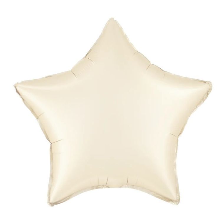 Balon foliowy, gwiazdka, kremowy