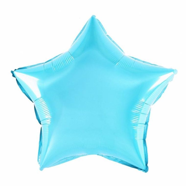 Balon foliowy, gwiazdka, niebieska, 45 cm