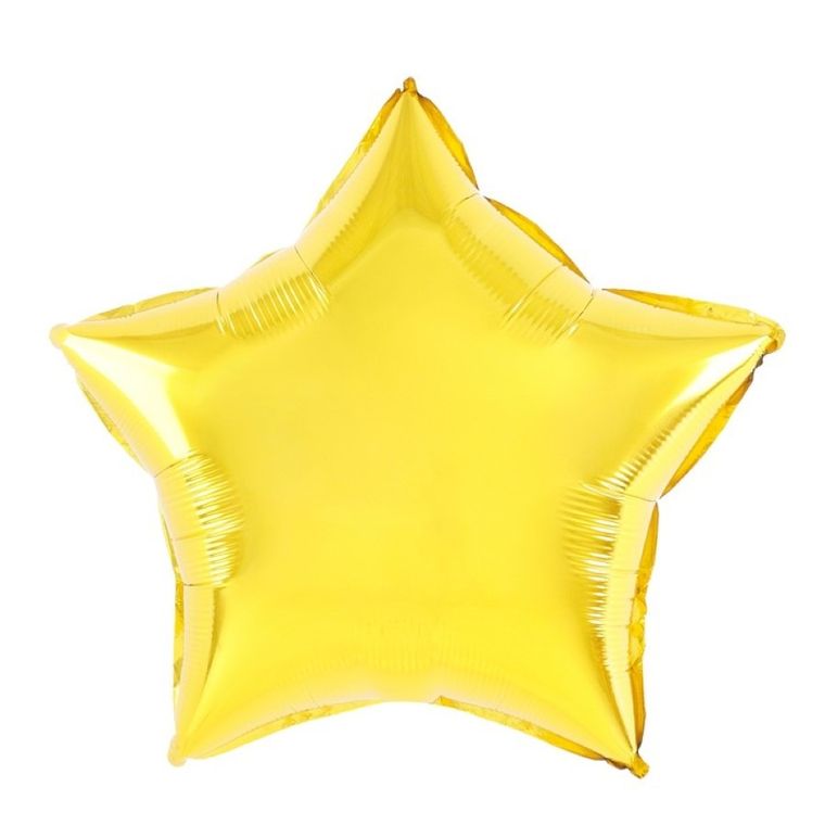 Balon foliowy, gwiazdka, złota, 45 cm