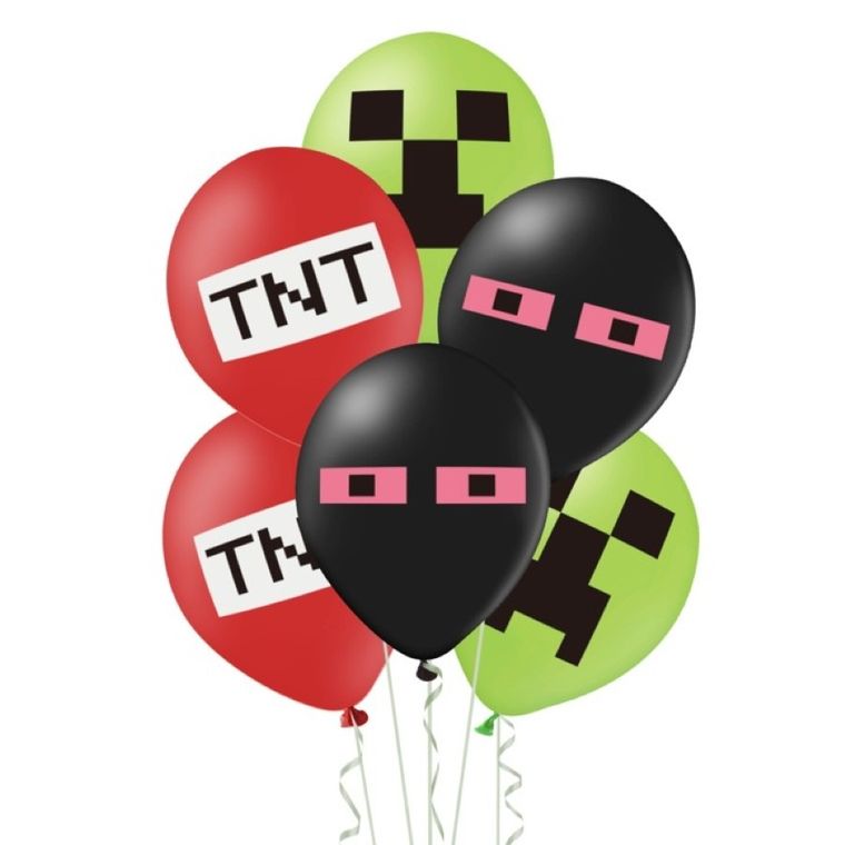 Balony foliowe, TNT, gamingowe, 30 cm, 12 szt.