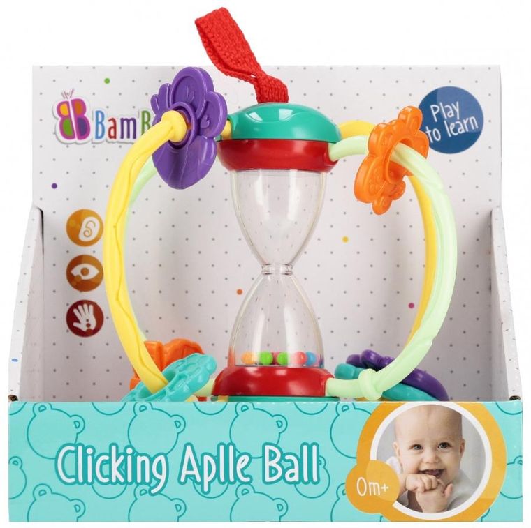 Bam Bam, grzechotka, zabawka sensoryczna, jabłuszko