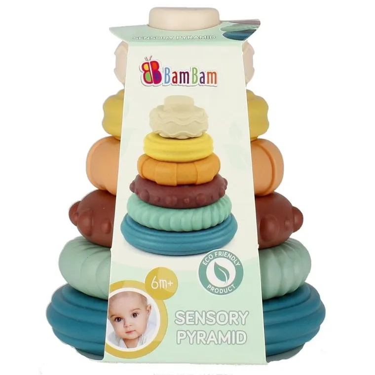 Bam Bam, piramidka sensoryczna, pastelowa