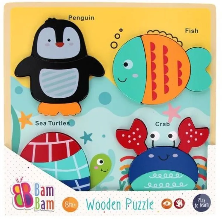 Bam Bam, układanka drewniana, ocean
