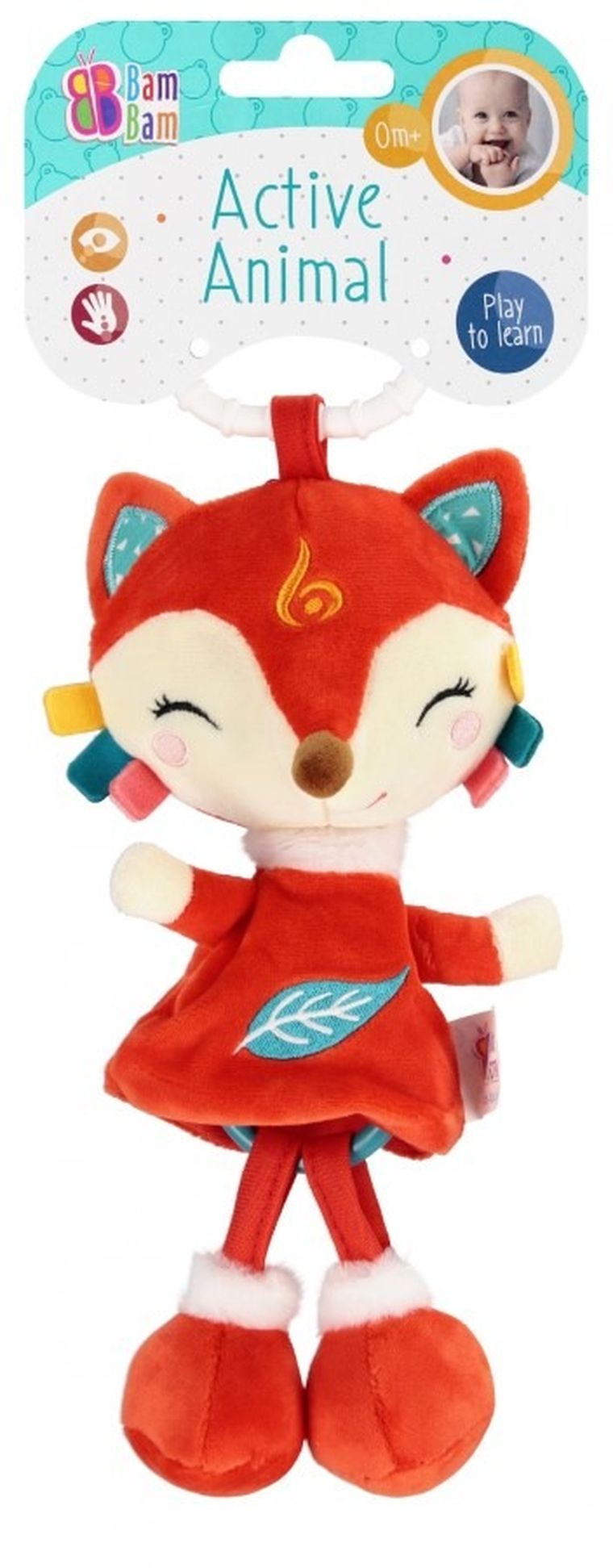 Bam Bam, zabawka muzyczna, miękka, lisek
