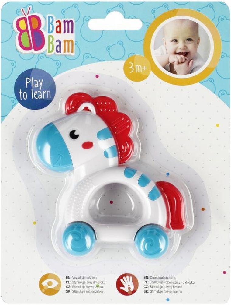 Bam Bam, zebra, grzechotka