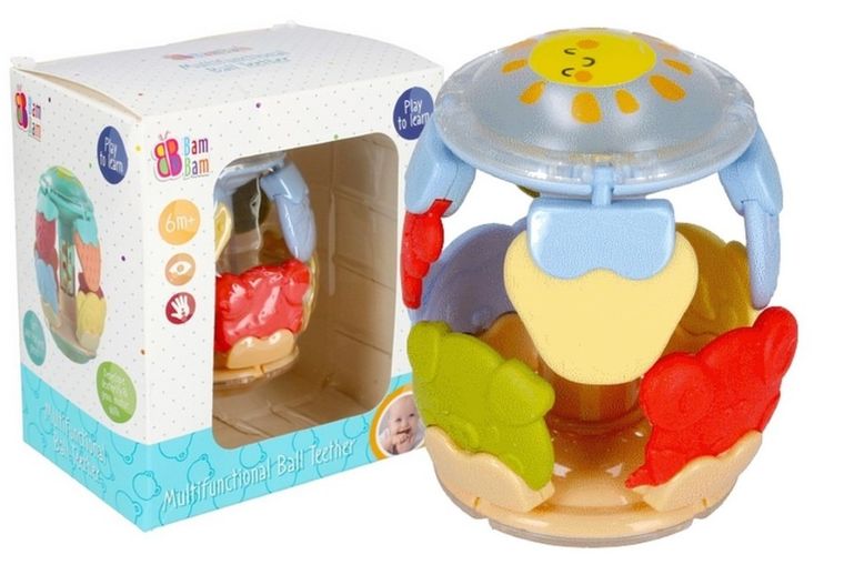 BamBam, kula wielofunkcyjna, 2w1, gryzak i grzechotka