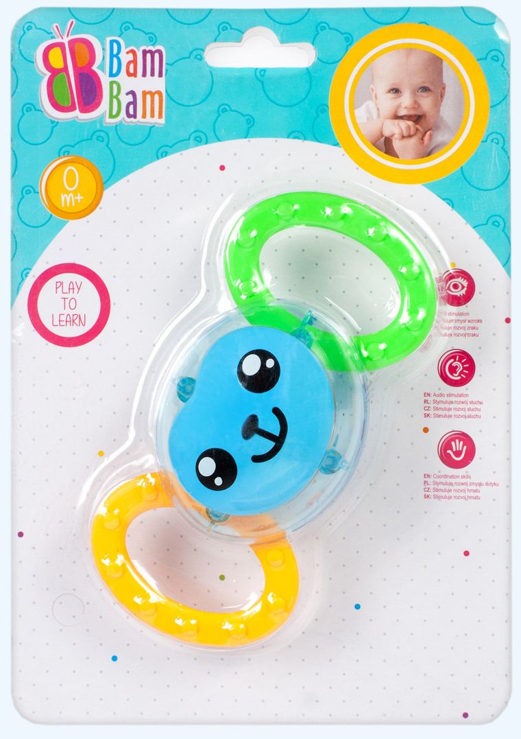 BamBam, małpka, grzechotka