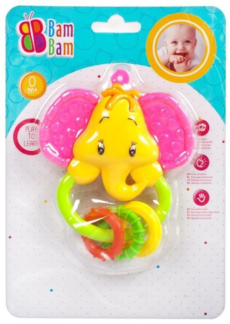 BamBam, słonik, grzechotka
