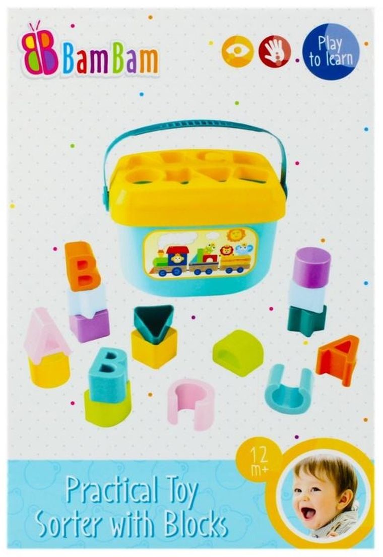 BamBam, sorter 2w1, klocki, zabawka edukacyjna