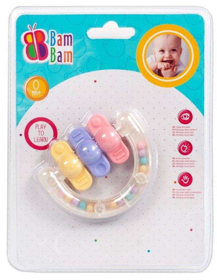 BamBam, znaczki, grzechotka