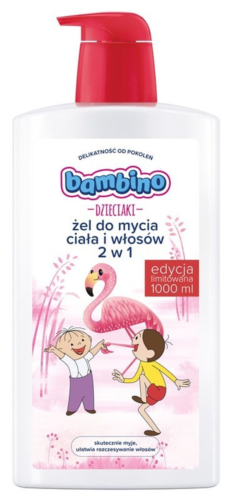 Bambino, Bolek i Lolek, flaming, żel do mycia ciała i włosów 2w1, edycja limitowana, 1000 ml