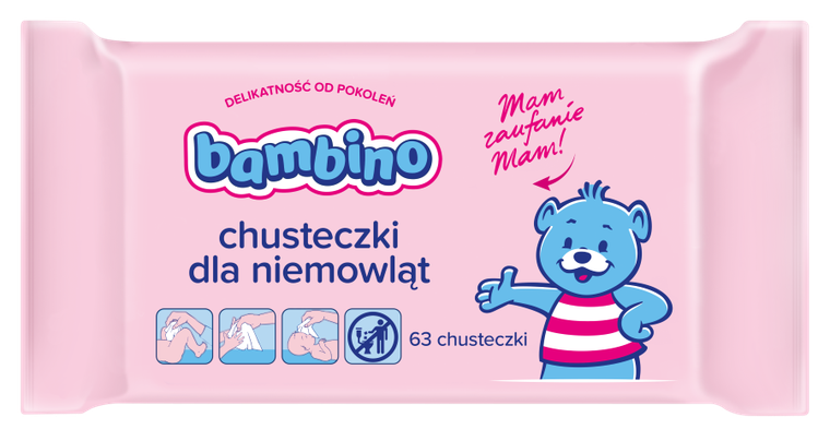 Bambino, chusteczki, wkład, 63 szt.
