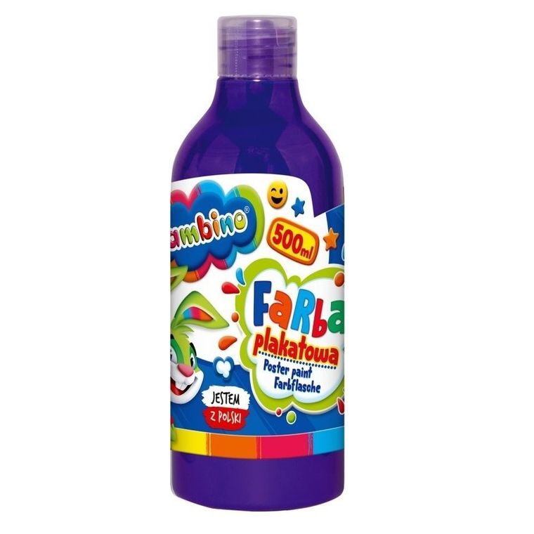 Bambino, farba plakatowa, butelka, fioletowa, 500 ml