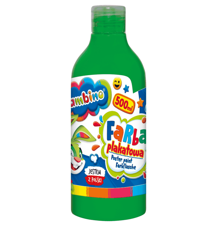 Bambino, farba plakatowa w butelce, zielona, 500 ml