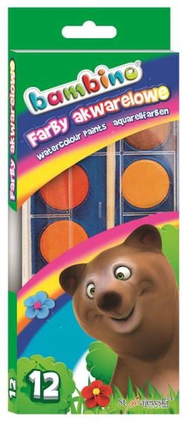 Bambino, farby akwarelowe, 12 kolorów