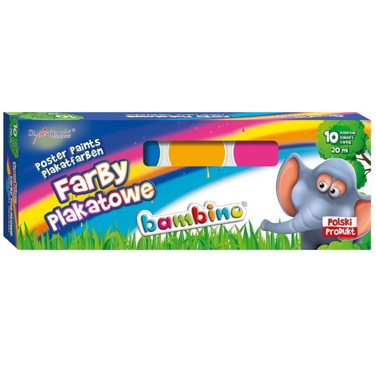 Bambino, farby plakatowe, 10 kolorów, 20 ml