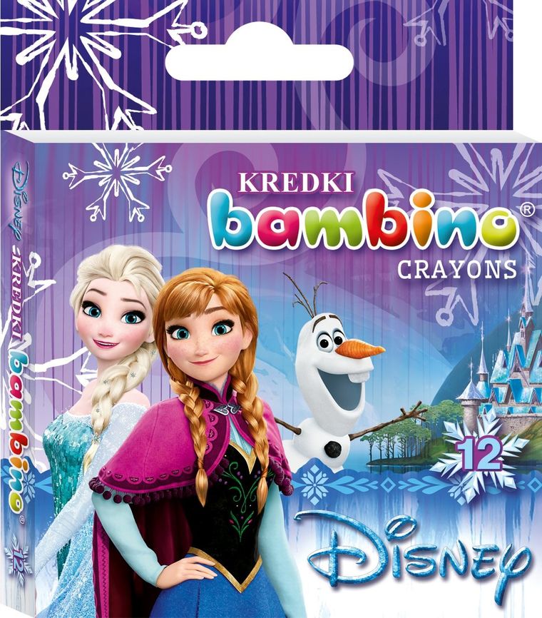 Bambino, Kraina Lodu, kredki, 12 kolorów