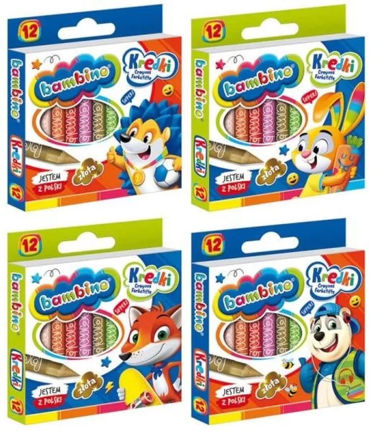 Bambino, kredki, 12 kolorów