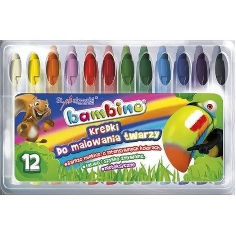 Bambino, kredki do malowania twarzy, 12 kolorów