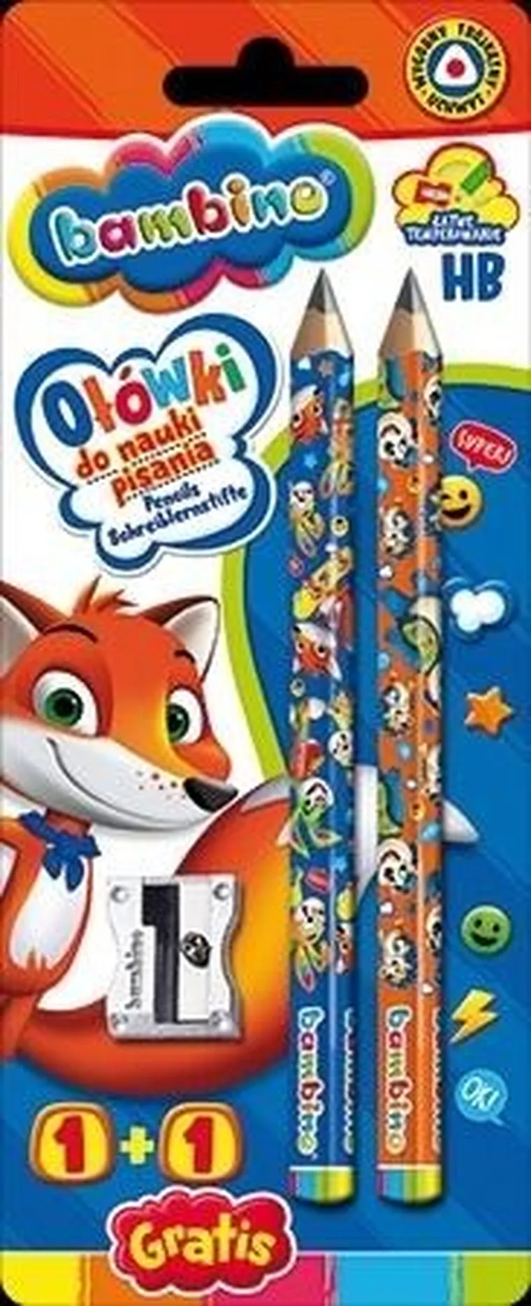 Bambino, ołówki do nauki pisania, 2 szt.