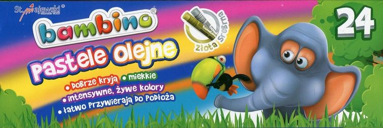 Bambino, pastele olejne, 24 kolory