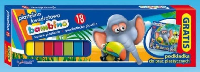Bambino, plastelina, 18 kolorów