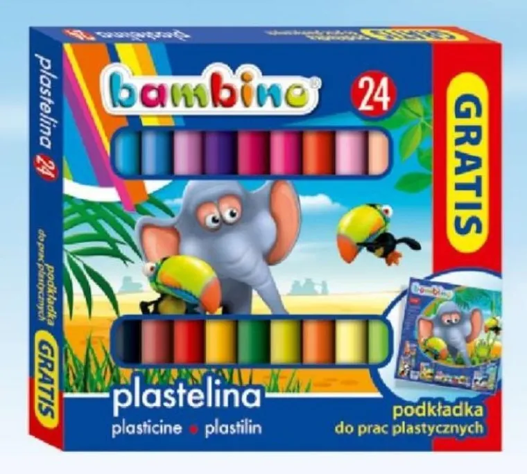 Bambino, plastelina, 24 kolory