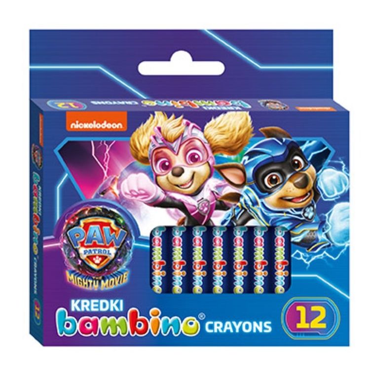 Bambino, Psi Patrol, kredki, 12 kolorów