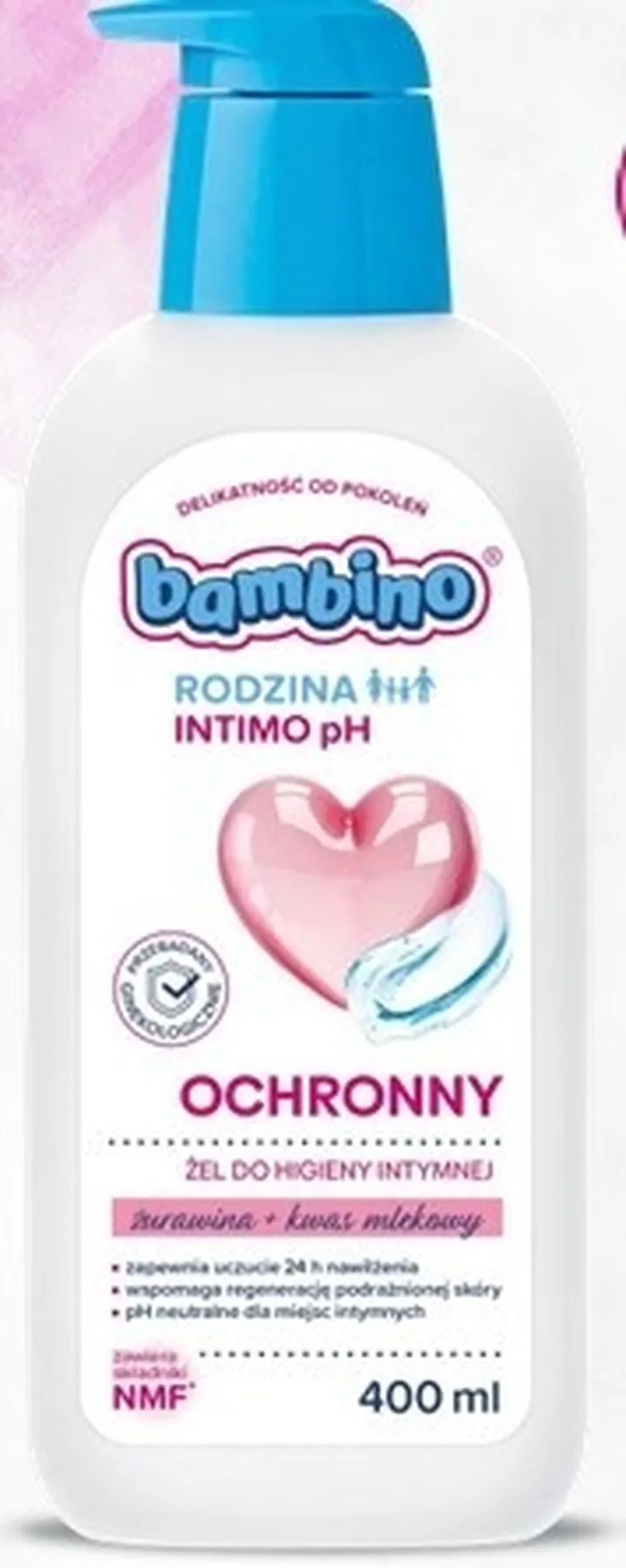 Bambino, Rodzina Intimo pH, ochronny żel do higieny intymnej, 400 ml