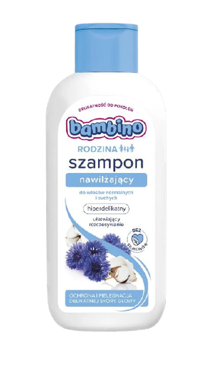 Bambino, rodzina, szampon do włosów nawilżający, włosy suche i normalne, 400 ml