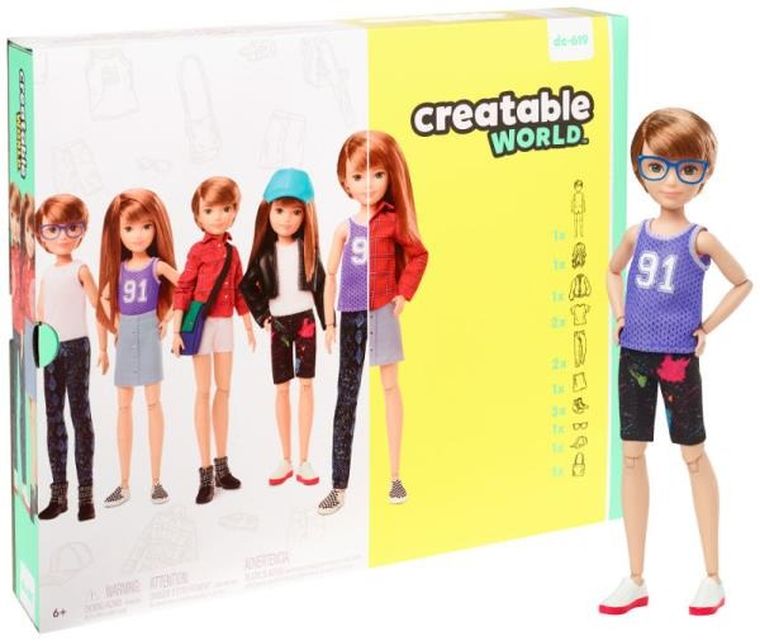 Barbie, Creatable World, lalka z truskawkowymi, blond włosami