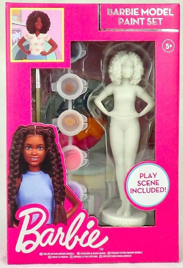 Barbie, figurka gipsowa, zestaw kreatywny z farbkami