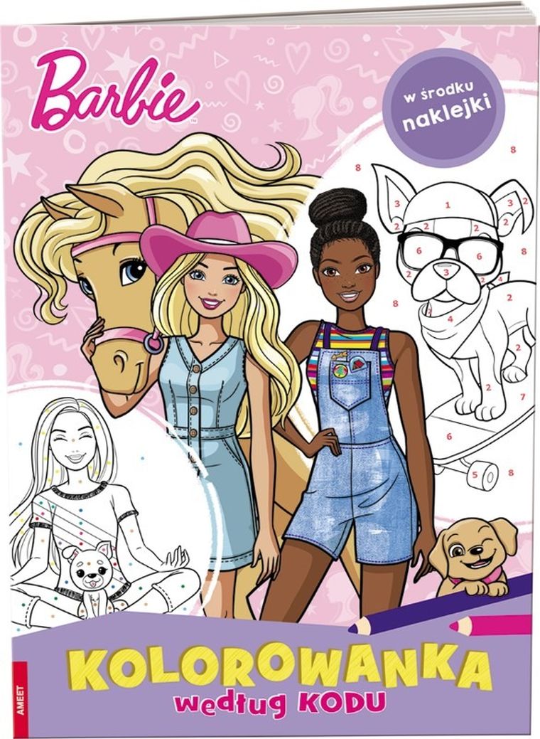 Barbie. Kolorowanka według kodu