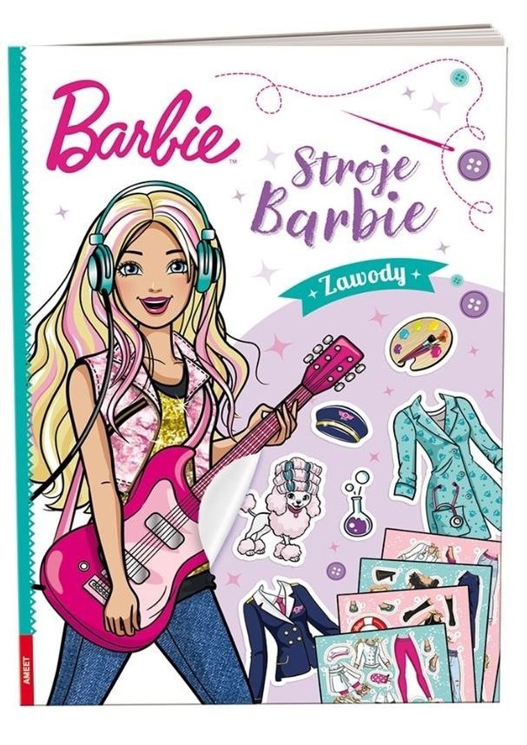 Barbie. Kolorowanka z naklejkami. Stroje. Zawody